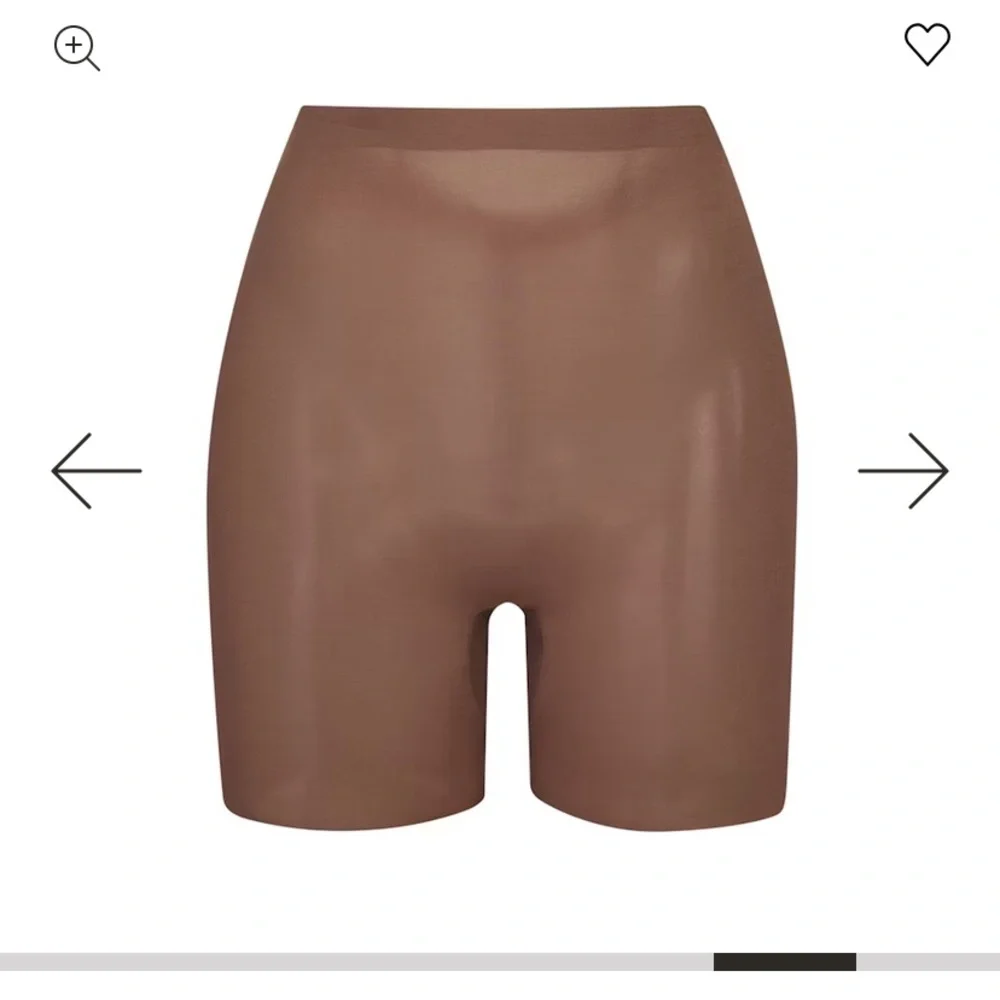 SKIMS Jasoer Brown Sheer Shorts - Picture 1 of 4